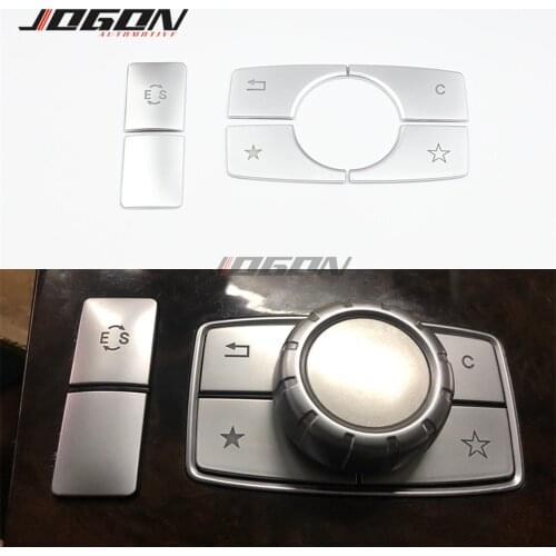ABS For Mercedes Benz E Class W212 2012 2013 2014 2015 Console Media ES Buttons Sequins Cover Stickers Trim Car Accessories