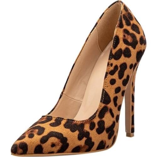 2020 New Women High Heels Single Shoes Leopard Print Sexy Mature Nightclub Trend Female Spring Wedding Party Woman Shoes W37-23