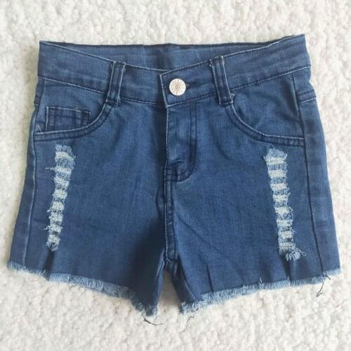 NEW Soft Denim Jeans Shorts for Baby Girls Boutique Distressed Shorts