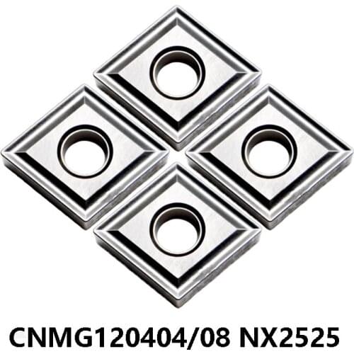 Carbide Inserts CNMG 120404 120408 CNMG120404 CNMG120408 NX2525 Turning Tools for Steel Stainless Cast Iron Original