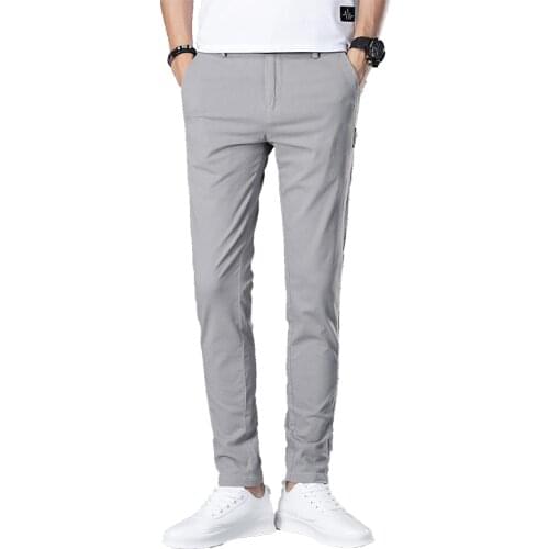 Pantalones de marca para hombre, pantalones casuales de negocios para hombre, pantalones clásicos rectos de medio peso, pantalo