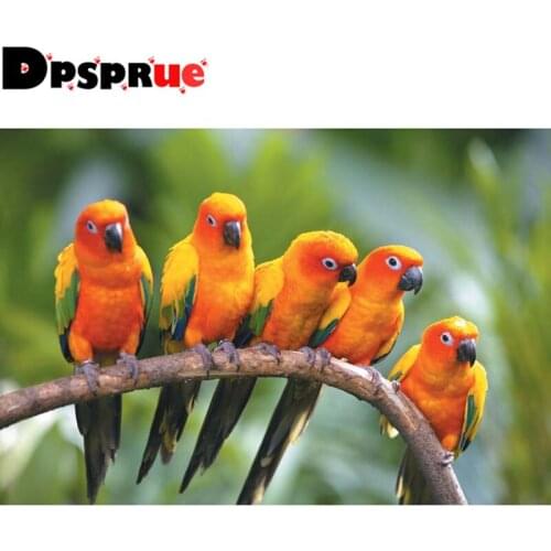 Dpsprue Full Square/Round 5D Diy Diamond Painting Cross Stitch "Animal Bird" Diamond 3D Embroidery Mosaic Home Decor Gift D029