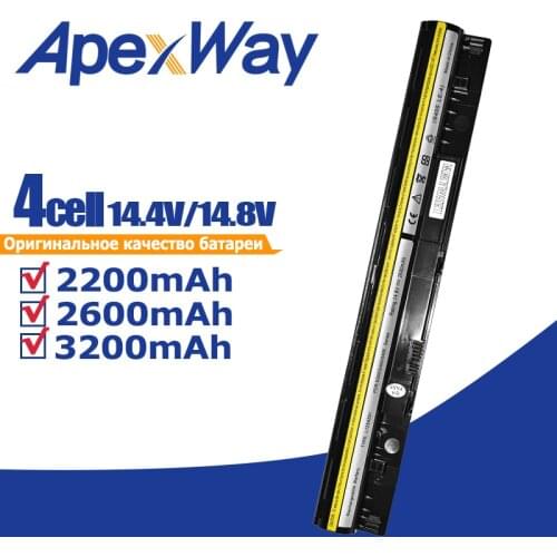Apexway L12S4L01 L12S4Z01 4ICR17/65 Black Laptop Battery For Lenovo IdeaPad Flex 14 15D I1000 M30 M40 S300 S310 S400 S405 S410