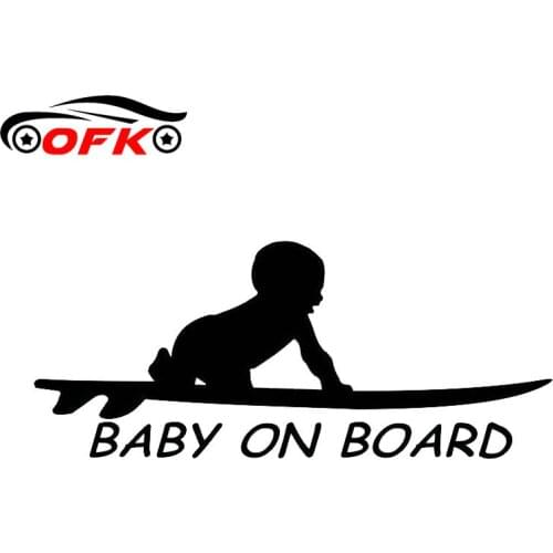Car Stickers Decor Motorcycle Decals Baby on Board Surf Surfing Surfboard Decorative Accessories Creative PVC,15cm*6cm