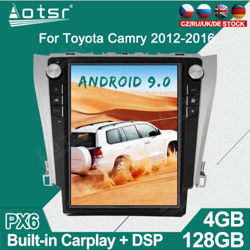 Tesla Style For Toyota Camry 2012-2015 Android Car Radio Player GPS Navigation Auto Stereo Multimedia Video Headunit DSP carplay