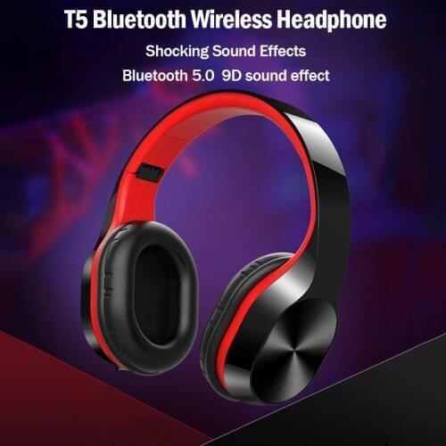 9D Wireless Bluetooth Headphones Foldable Stereo Headset Wired Gaming Music Earphones With Mic Support TF Card 3.5mm Audio Line