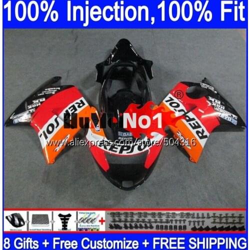 CBR1100 XX For HONDA Blackbird CBR 1100XX 96 93MC.0 CBR1100XX 2002 2003 2004 2005 2006 2007 02 03 05 06 07 Fairing Repsol orange