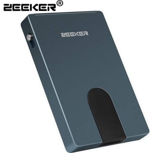 ZEEKER Business Credit Card Case New Slim Metal Aluminum Card Holder For Men