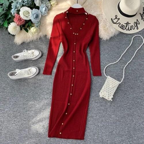 Модные вязаные платья FMZXG China At AliExpress