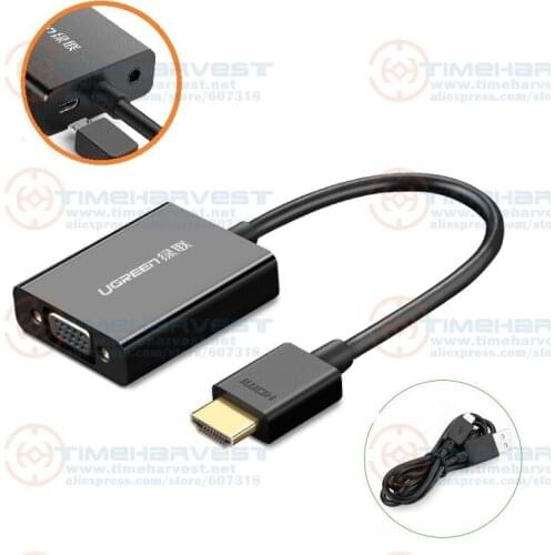 HDMI to VGA Adapter for PS4 Male To Famale Converter 1080P VGA to HDMI Adapter With 3.5 Jack for TV Box PC VGA to HDMI