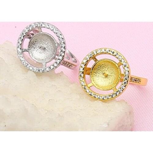 Hot Exquisite Ring Findings, Adjustable Ring Jewelry Parts Fittings Silver Accessories for Pearls Coral Beads Stones Jade