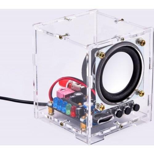 HU-009 Bluetooth Speaker DIY Kit 2 Inch 3W Mini Spaker Unit Electronic DIY Kit Wireless Wired 5V DC Powered with Acrylic Shell
