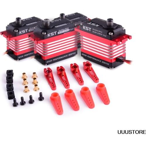 KST X20 Helicopter Brushless Servo Combo Pack X20 COMBO (Titanium Gear) 2208 x3 with 1035 x1 for 550-770 Helicopter