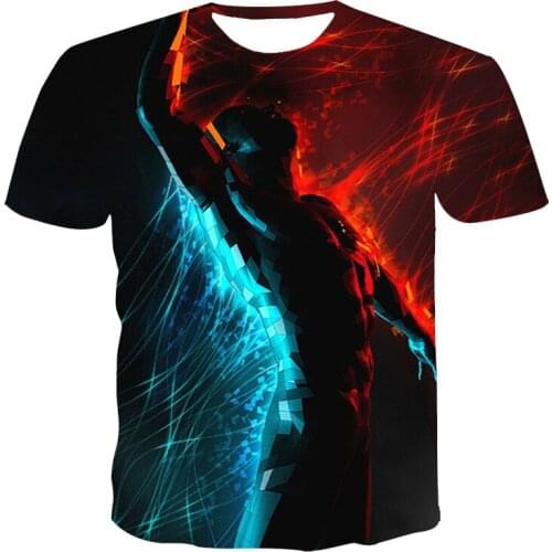 Fashion Summer Tshirt Men 2021 New 3D Animal Printing Mens T-Shirt Breathable Streetwear Splicing Printing T Shirt Men XXS-6XL