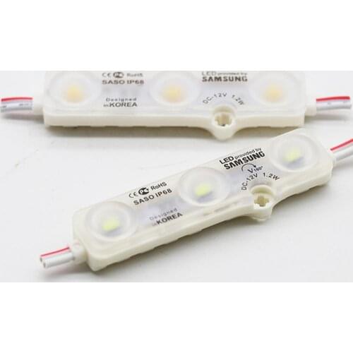 5730 3LED injection led module light 12V with lens Waterproof IP68 1.2W white,LED sign,shop banner