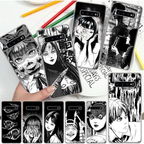 Horror Comic Junji Ito Tomie Tees Soft Cover Phone Case For Samsung Galaxy S10 S21 S20 FE S9 S8 S7 Note 10 9 8 Plus Ultra Lite J