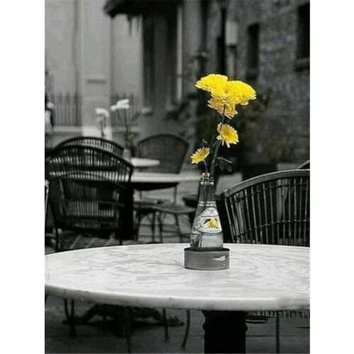 Black And White Landscape DIY Embroidery Cross Stitch 11CT Kits Craft Needlework Set Printed Canvas Cotton Thread Home Room