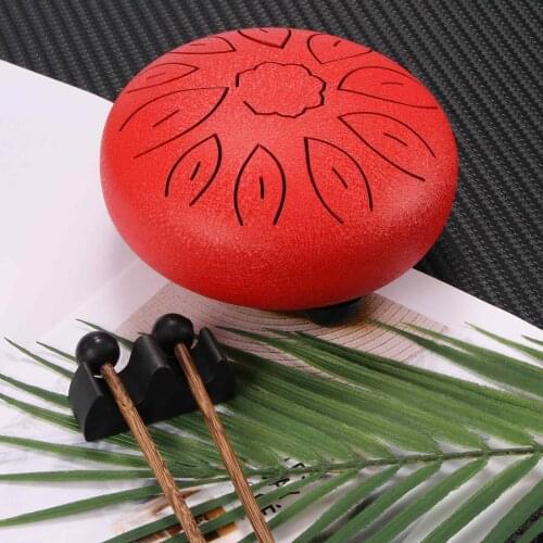 11 Tune Hand Pan Drum Pad Tank Sticks Carrying Bag Tongue Drum 6 Inch Steel Tongue Drum Set Percussion Instruments Accessories