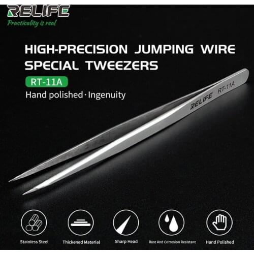 RT-11A High-Precision Jump Wire Fingerprint IC Repair Special Tweezers