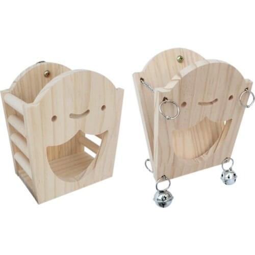 Bunny Hay Feeder Chinchilla Rabbit Food Dispenser Hanging Wooden Hay Manger Rack Holder for guinea pig Hamster Dropship