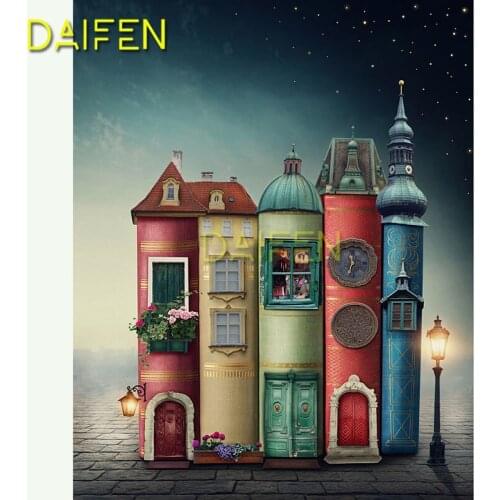 Full Round Diamond mosaic 5D DIY Diamond embroidery Full Square Diamond painting Cross stitch book castle light house clock star