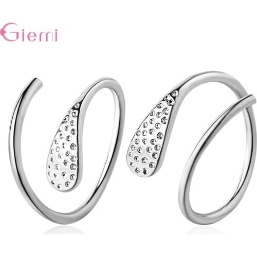 Simple Fashion 925 Sterling Silver Wave Earrings Spiral Line Temperament Sweet Cute Ear Line Jewelry Gifts For Women Girl