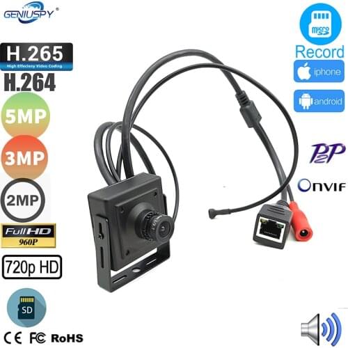HD Network Camera P2P Onvif 1080P 3MP 5MP 720P 960P Mini IP Camera Audio Micro SD Card Slot Security CCTV Surveillance Camera