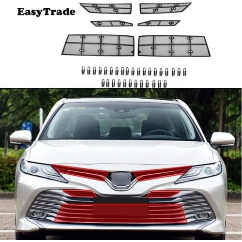 Car Insect Screening Mesh For Toyota Camry 2018 2019 Accessories Front Grille Insert Net Car Styling Accessories