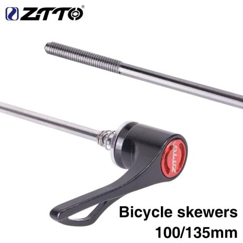 ZTTO Aluminum alloy Bicycle Screw in Skewers 9MM 5MM Quick Release Skewer 100 135 Reliable Axle For Mountain Bike Road Bike part