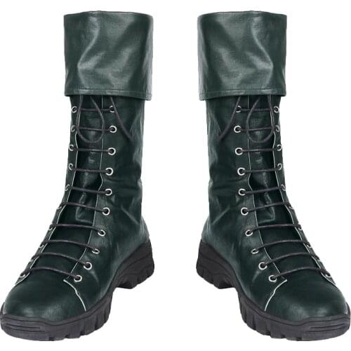 Arrow Season 8 Cosplay Costume Superhero Oliver Queen Green Long Boots For Men Fancy Halloween Carnival Shoes Accessories