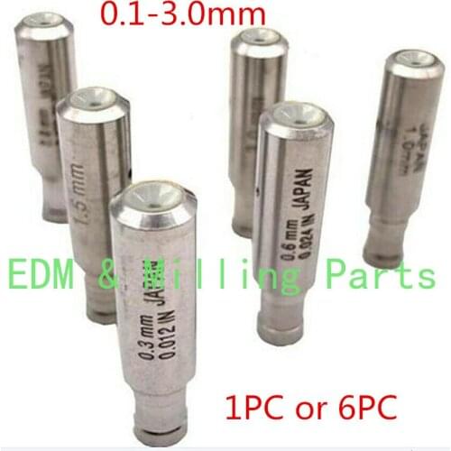 1PC/6PC Wire EDM Drilling Machine White Ceramic Pipe Ruby Guide 30x8x5x6mm 1.7mm - 3.0mm For CNC Machine Service