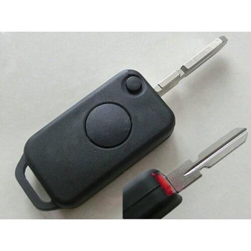 10PCS/lot For Mercdes Benz A C E 1984-2004 1 Button Flip Remote Key Shell Case With HU39 Blade Fob Key Cover(No Logo)