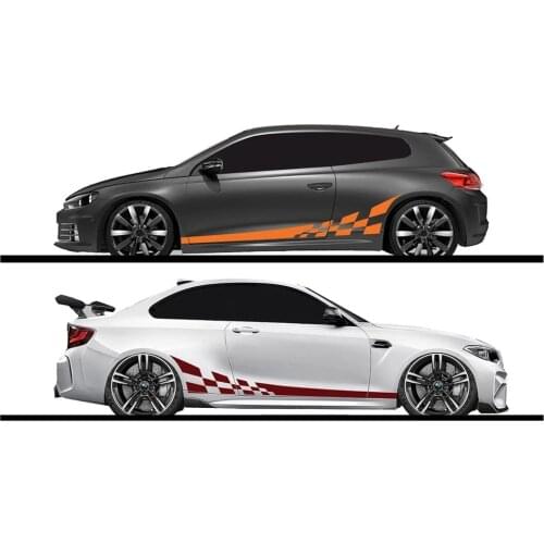 220x25cm 2pcs/lot Car DIY Both Sides Stickers Race Stripes Camouflage Automobiles Products Car Wrap Vinyl Film Car Accessories