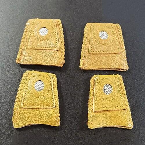 4Pcs Leather Sewing Thimble Finger Protector Thimble Finger Pads For Knitting Quilting Pin Needles Craft Sewing Tool