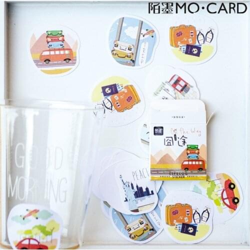 45 pcs/pack Funny Travel Decorative Sticker Set Diary Album Label Stickers DIY Stationery Stickers Gift Diary Deco Pack