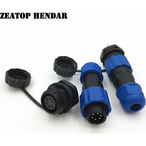 50Set SP13 2 3 4 5 6 7 Pin Waterproof Aviation Connector IP68 Power Cable Male Plug Female Socket Jack