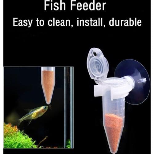 Automatic Fish Feeder Tapered Aquarium Worm Feeder Funnel Cup With Suction Cup Fish Food Dispenser