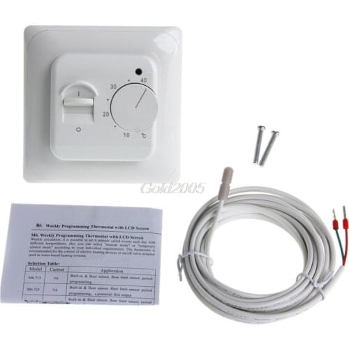 Safe Mechanical Floor Manual Heating Thermostat Temperature Control Switch 220V G08 Whosale&DropShip