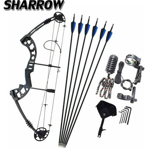 1Set Archery Compound Bow 38Inch 30-55lbs Adjustable Pulley Bow For Outdoor Hunting Shooting Training Archery Accessories