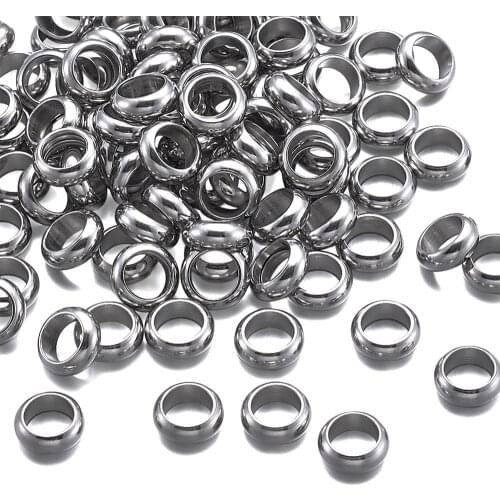 100pcs 4 5 6 7 8mm 304Stainless Steel Ring Spacer Beads For DIY Jewelry Making Accessory findings Supplies fit for DIY Charms