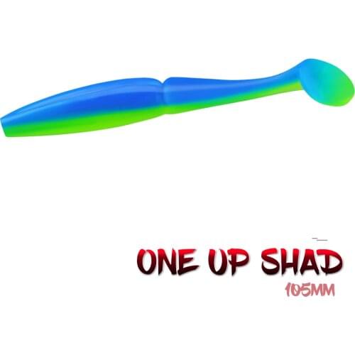 FISH KING 6pcs/pack One Up Shad Fishing Lure 105mm/11g Soft Baits Silicone Fishing Wobbler Bass Artificial Fishing soft Lure