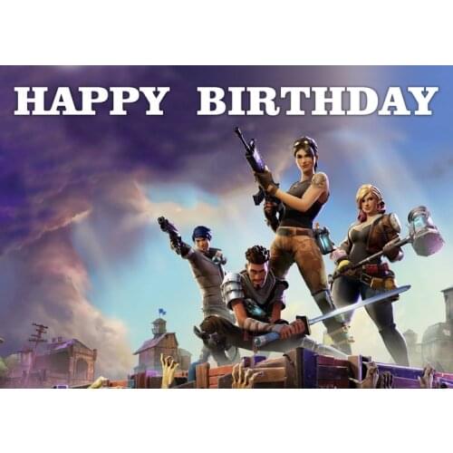 Games Fortnite Party Backdrops Curtain Photobooth Backdrop Childrens Birthday Party Wall Decorations Backdrop Stand