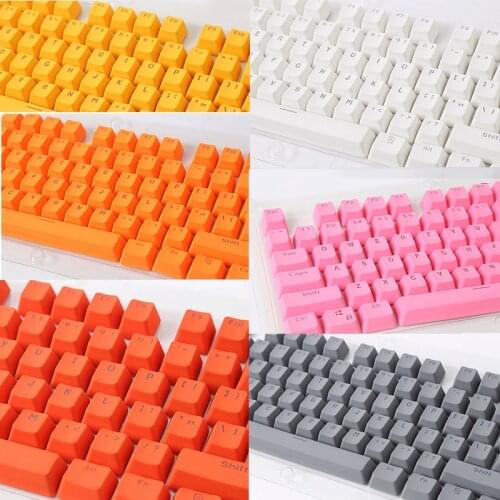 [HFSECURITY] OEM 104 Keys Backlit PBT Keycaps for Mechanical Keyboard Pink Orange Blue Green Color Translucent Keypress Key Caps