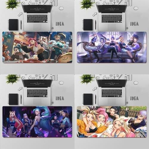Gaming Mouse Pad Large Mouse Pad PC Gamer Computer Mouse Mat League of Legends KDA All Out Mousepad Keyboard Desk Mat Mause Pad