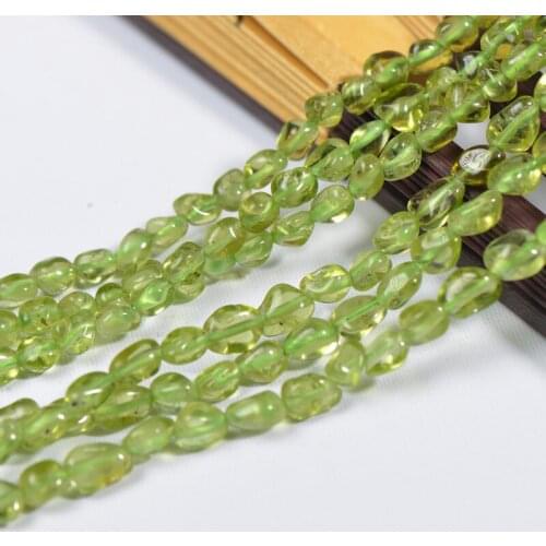 Joanlyn Natural Peridot Beads 5x6mm NOT Dyed Irregular Shape 15 Inch Strand PD52