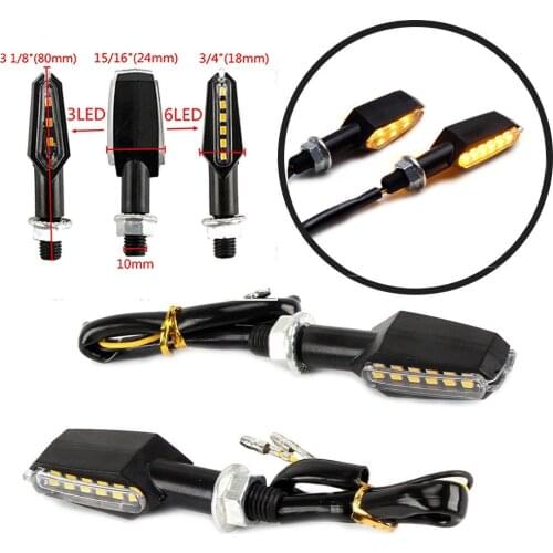 JX-LCLYL Pair Motorcycle Double Side LED Turn Signal Light For Honda Yamaha Kawasaki