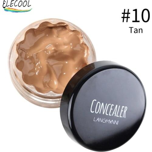 ELECOOL Makeup Concealer Liquid Foundation Full Coverage Eye Dark Circles Blemish 12 Colors New Dark Skin Face Contour Cosmetics