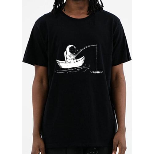 Men cotton Top Quality casual Funny spaceman design printing short sleeve creative design men Tshirt o-neck comfortable Tops