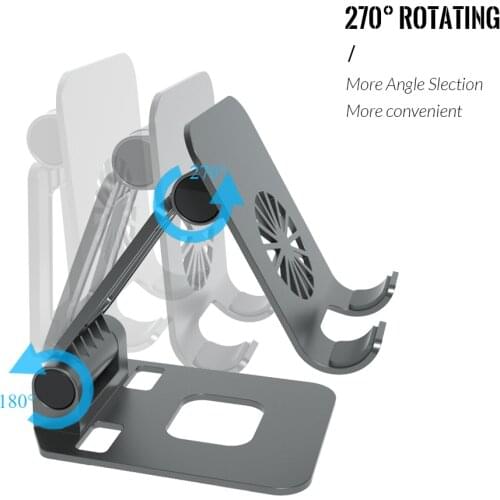 Mobile Phone Holder Desk Stand Phoneholder Adjustable Shelf For iPhone Huawei Xiaomi Samsung radiating Foldable