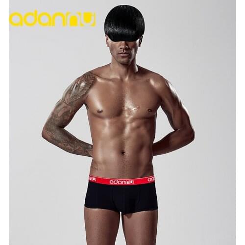 ADNNU Men Underwear Single layer Pouch Boxer Cotton Breathable Male Panties Micro Elasticity Men Boxer Shorts Calzoncillo AD42
